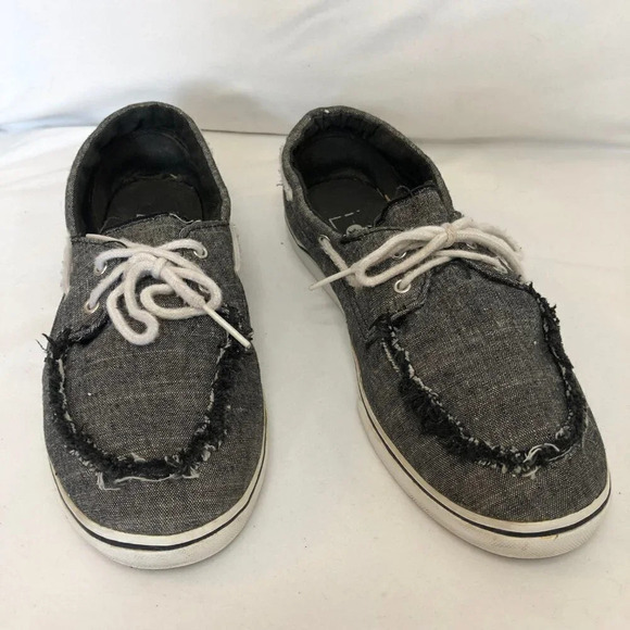 Vans Faded Black Canvas Beach Loafers Size Men's 6, Women's 7.5 - Picture 2 of 10
